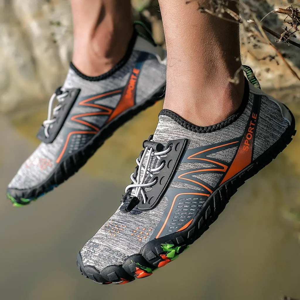 

NEW Summer Water Shoes Men Swimming Shoes Aqua Beach Shoes Big Plus Size Sneaker for Men Striped Colorful zapatos hombre #XTN