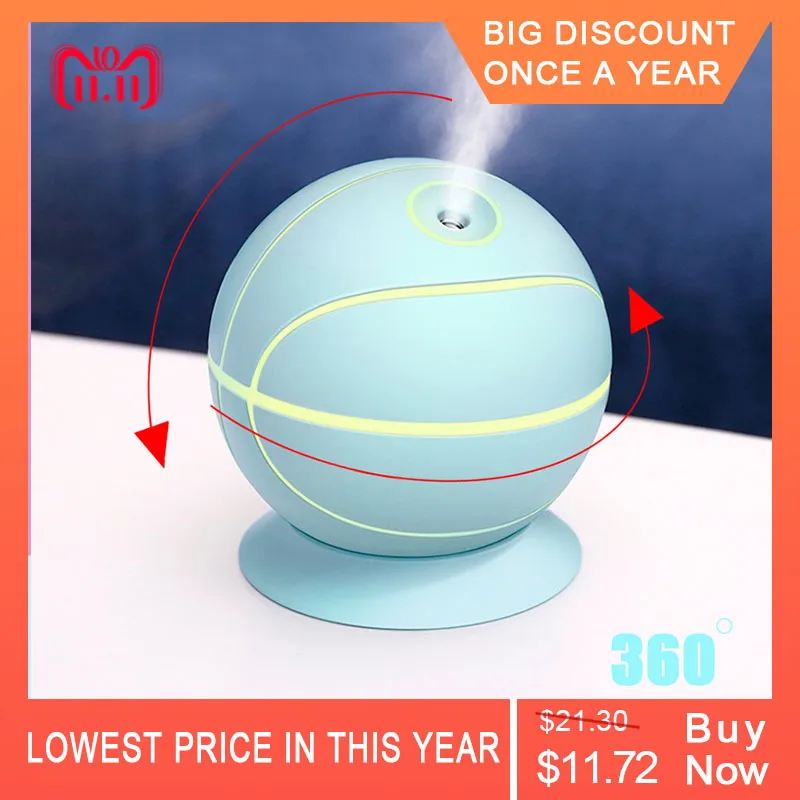 

USB Oil Diffuser Air Humidifier with 7 Color Led Light Aromatherapy Essential Oil Aroma Diffuser for Office Home Car