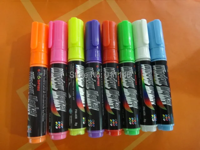 Лидер продаж! Многоцветный 8 шт. маркер для жидкого мела, Светодиодный Маркер для письма, стеклянная оконная ручка, подарок 8 мм