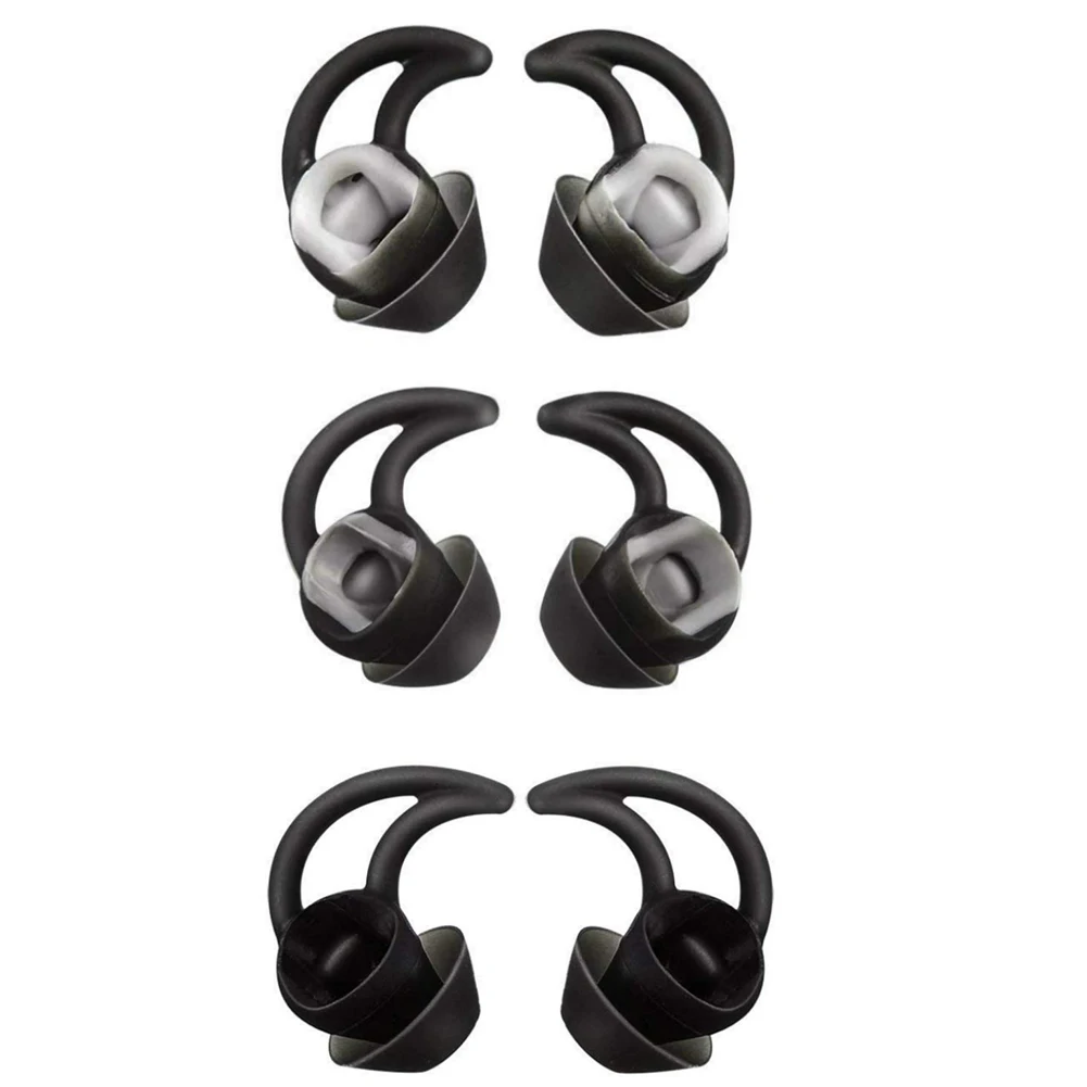 

6pcs Replacement Mini Sports Wireless Earphones Durable Noise Isolation Earbud Silicone With Hook Accessory For BOSE QC20 QC30