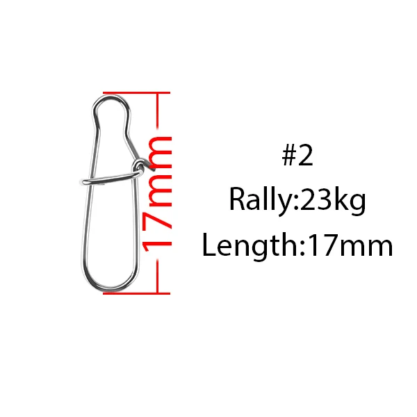 JACKFISH нержавеющая сталь поворотный безопасности защелки 50 шт./лот черный/серебристый Быстрый Зажим Замок вращающиеся Твердые кольца Рыбалка Разъем - Цвет: 2