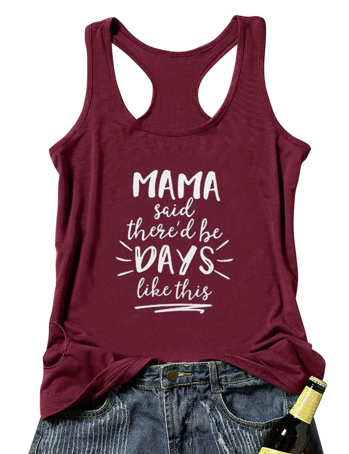 Майка с надписью MAMA Said 'd be Like This Graphic and Letter летние забавные повседневные женские