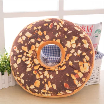 

High Quality Funny Cartoon Sweet Chocolates Food Donuts Bedding And Chair Back Cushion Car Mats Pillow Pillows Home Decoration