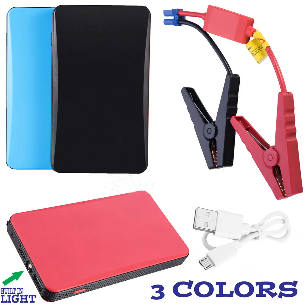 

2019 NEW Portable Slim Mini Car Jump Starter Engine Battery Charger Power Bank QI C Dropshipping