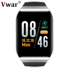 Vwar KT5 Full Screen Touch Smart Watch Heart Rate Blood Pressure Oxygen Monitor Sport Bluetooth Smartwatch for iPhone Android
