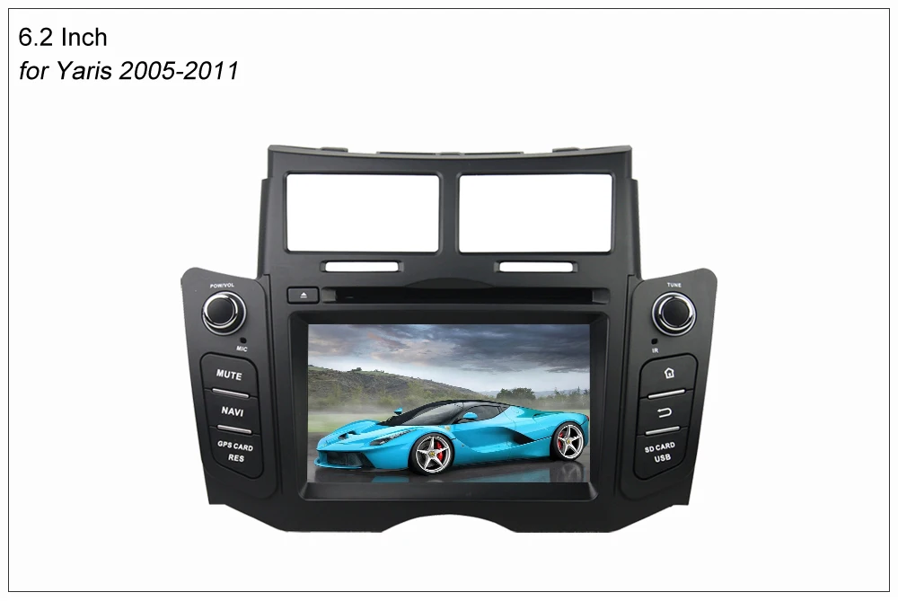 Clearance SINOSMART Android 9.0 4G RAM 8 core CPU Car DVD GPS Navigation player for Toyota Yaris 2005-2013 No Canbus 7
