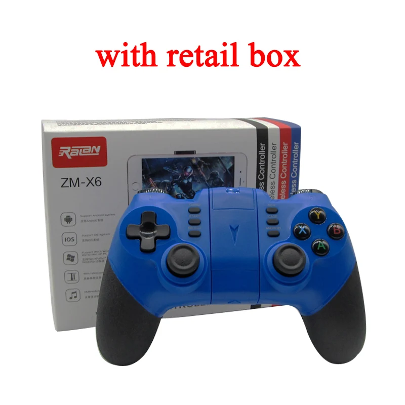 2,4G беспроводной Bluetooth контроллер геймпад джойстик для PS3 игровая консоль для Android/iOS мобильный телефон для Windows PC ноутбук - Цвет: Blue-With Package