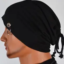 winter style Men’s Skullies Beanies Hat Cap Men casual Outdoor fashion cotton Turtleneck Male Wind Hip Hop hats For men black