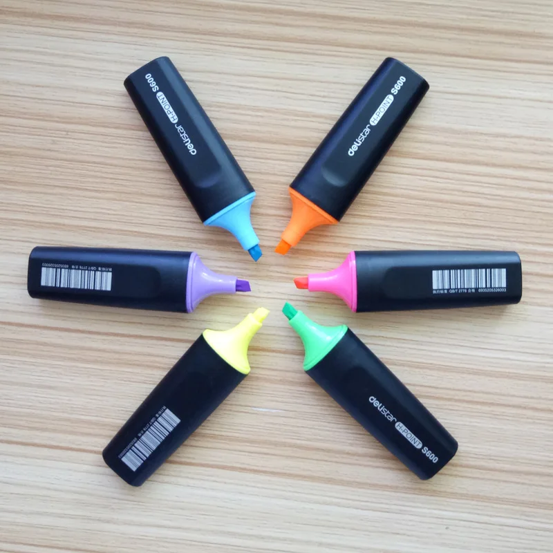 

1 Pc Art Mark Markers Highlighter Pen With Invisible Ink Chancery Hailaiter Stationery 6 Colors Deli S600