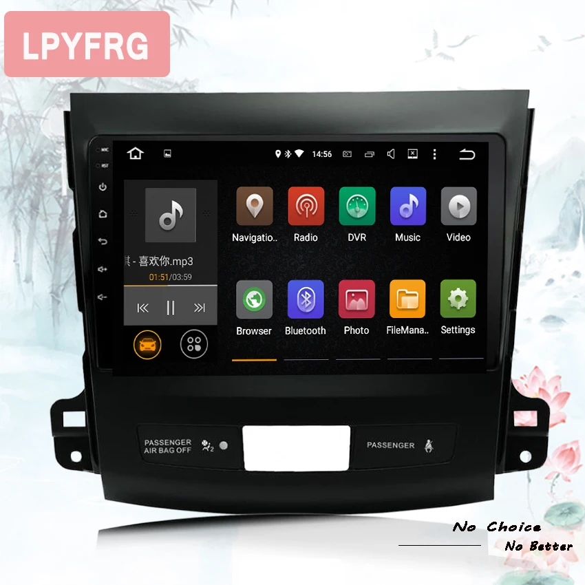 Cheap Android 9.0 Car DVD player GPS Navigation for Mitsubishi Outlander 2006~2012 Stereo Audio 1024*600 Head Unit Tape Recorder 2