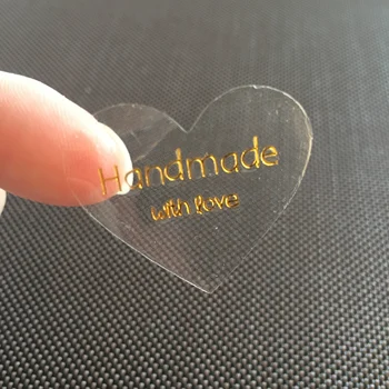 

300pcs/lot Gold Stamping PVC Self Adhesive Stickers thank you Gift Box Packaging Sticker Handmade Cake/Biscuits Seal Labels