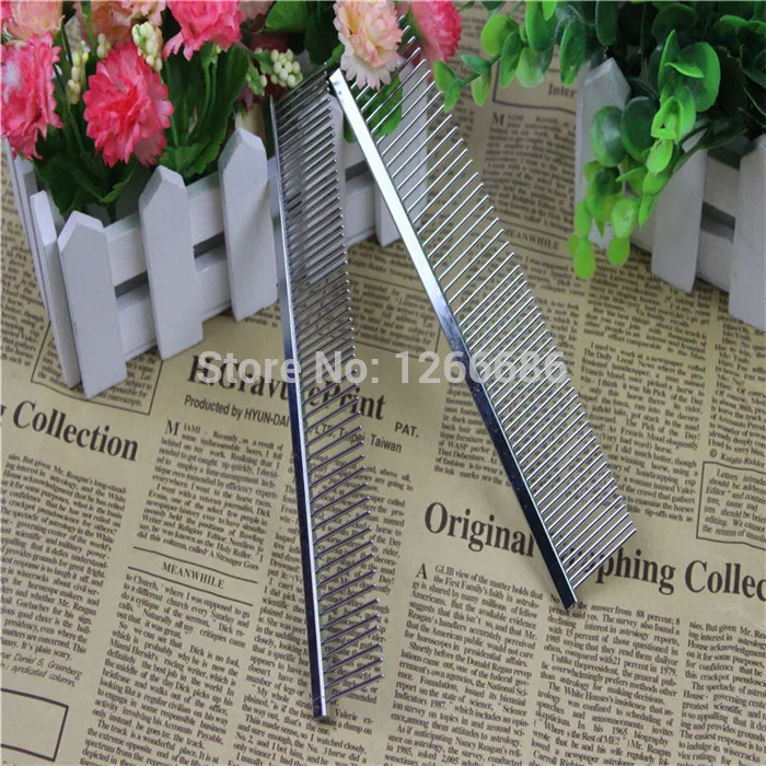 PROD 32323785121 100pcs/lot Pet comb stainless steel grooming comb row
comb 16cm dog comb