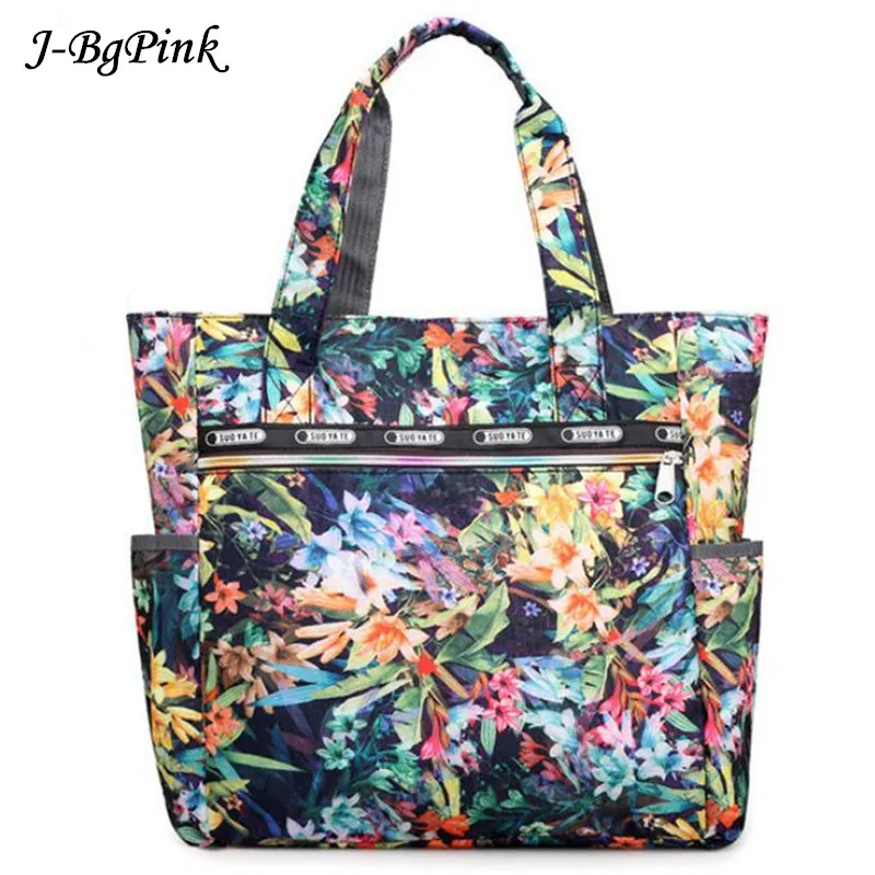 

nylon Women Messenger Bags Print Floral Cross Body Shoulder Bag big Nylon Women's Handbag Bolsas 2022New