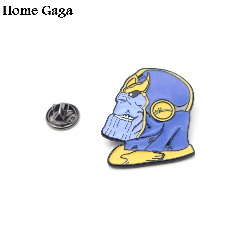 Homegaga Thanos Infinity Gauntlet цинковые значки в виде галстука рюкзак одежда броши для мужчин и женщин шляпа Декоративные значки медали D0969