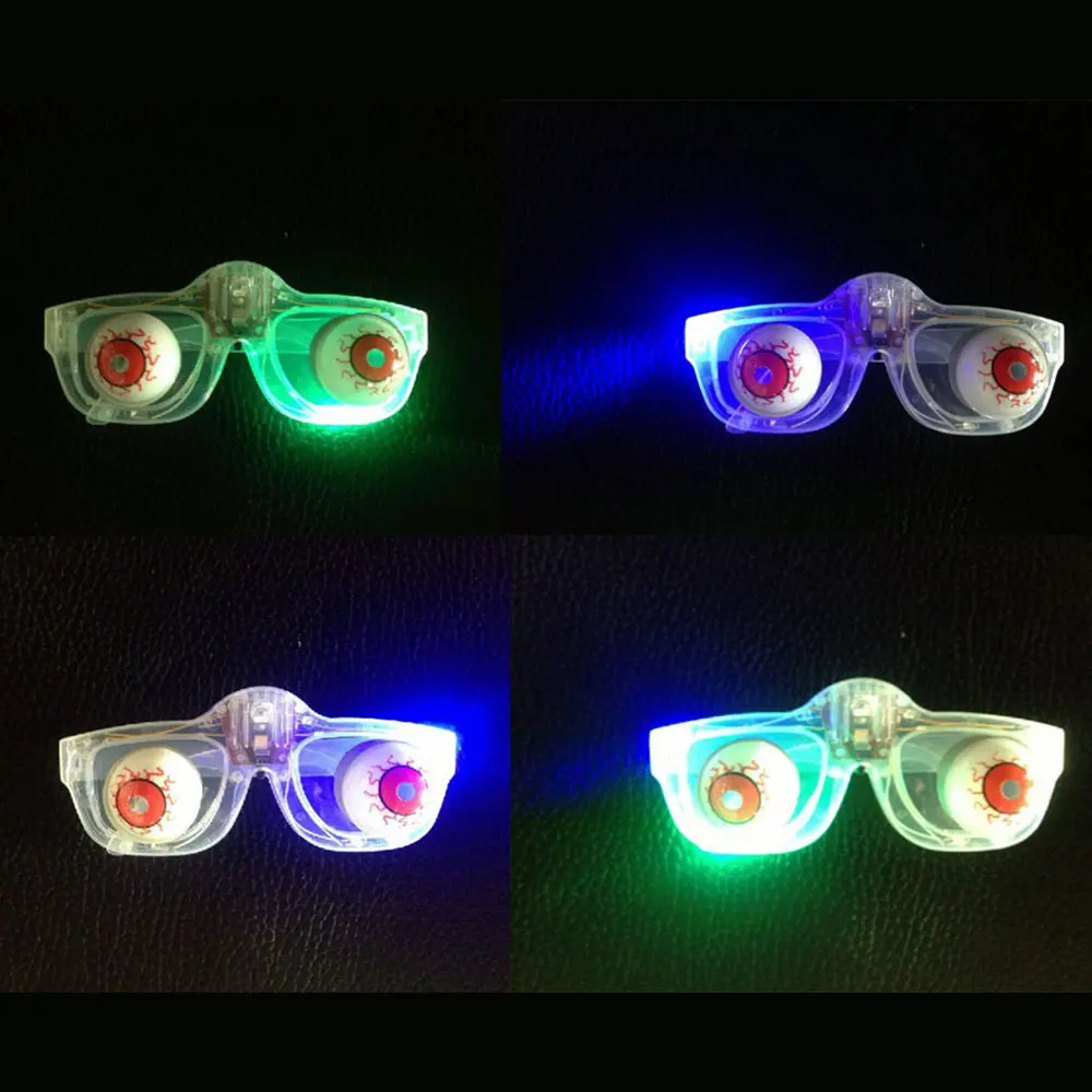 Светодиодный Очки Глазные яблоки расклешенные очки Глазные яблоки флэш-очки Глазные яблоки светодиодный пластиковый световое шоу реквизит забавная Производительность Хэллоуин