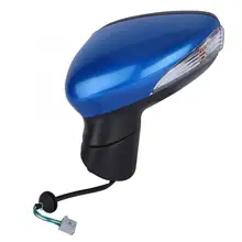 Left Vice Driving Wing Door Electric Rear View Mirror Assembly Blue Fit for Ford Fiesta MK7 FROM 2008-2012