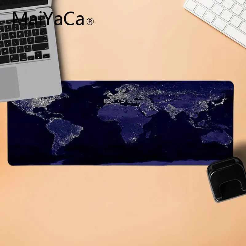 MaiYaCa винтажный крутой мир карта большой коврик для мыши ПК компьютерный коврик прочный резиновый коврик для мыши коврик игровой коврик для мыши
