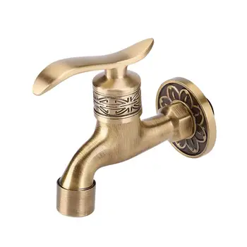 

VGEBY Antique Style Wall Mount Brass Washing Machine Faucet Bathroom Sink faucet Laundry Cold Water Tap Outdoor Garden Faucet