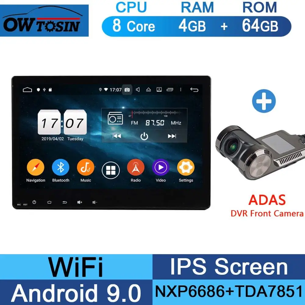 10," ips 8 Core 4G+ 64G Android 9,0 автомобильный dvd-плеер для Honda Vezel HR-V HRV XR-V gps Радио Parrot BT - Цвет: 64G Adas Camera