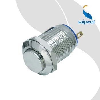 

Resetable Type Waterproof IP67 Mini Button Switch / High Flush Shape Metal Push Button Switch (SP12-B2)