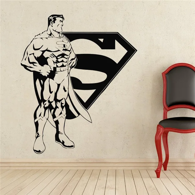 Comics Art Superman LOGO superhero Vinyl Decal home decoration Boys