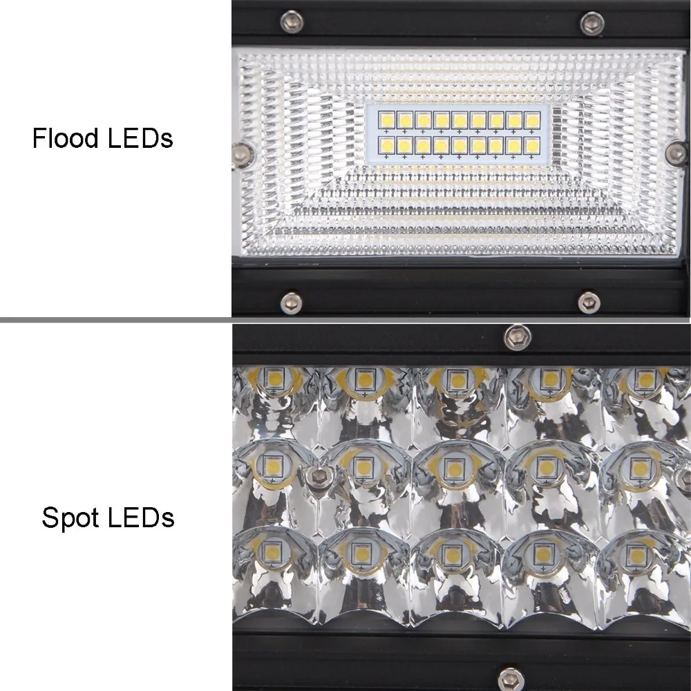 22 32 42 52 дюймов 7D светодиодный светильник для внедорожников 4x4 комбинированный луч светодиодный рабочий светильник 12 в 24 В Трактор Лодка внедорожник ATV 4WD светодиодный бар