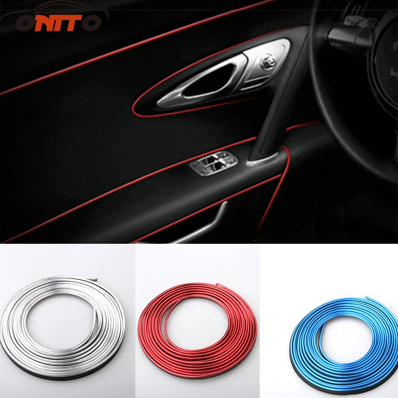 5 Meters Car Side Interior Exterior Parts PVC Decorative Tape Auto Dash Panel Moulding Trim Decoration Strip 5 Meters Car Side Interior Exterior Parts PVC Decorative Tape Auto Dash Panel Moulding Trim Decoration Strip