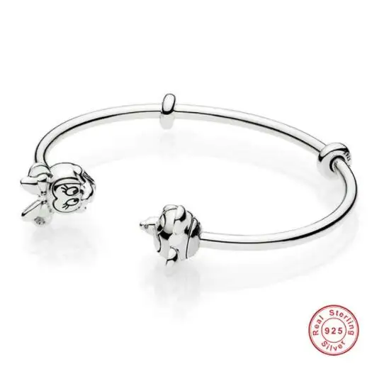

Original 925 Sterling Silver Openwork Lace Of Love Open Pandora Bracelets Bangle Fit Women Bead Charm Europe Diy Jewelry