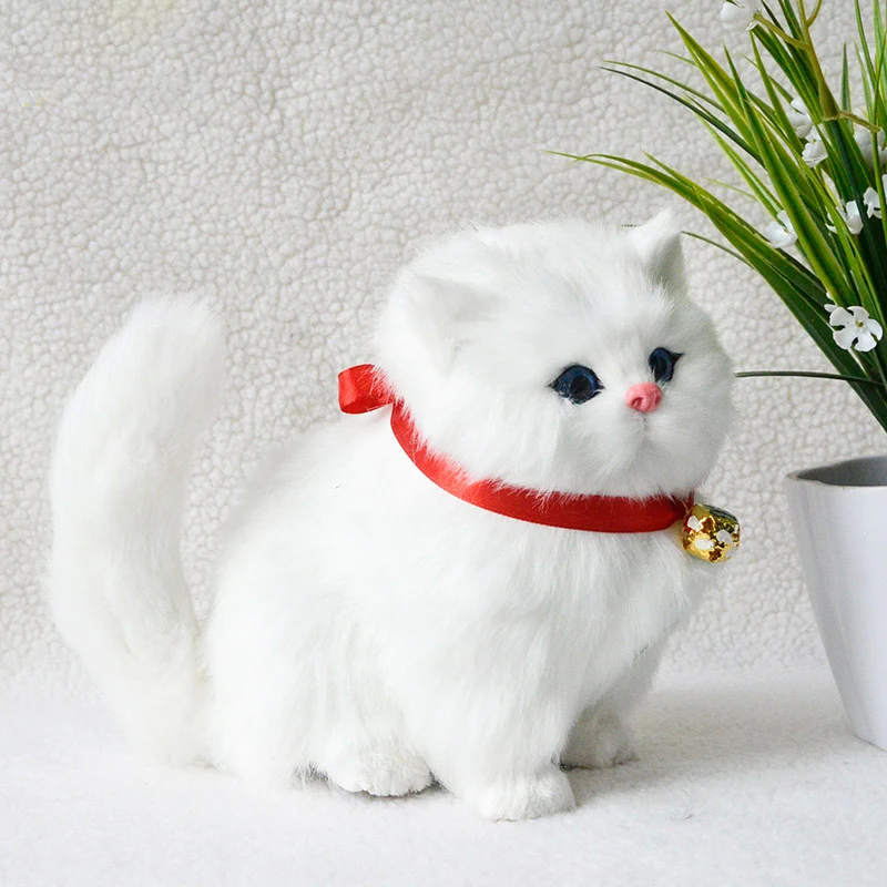 Имитация кошки плюшевые игрушки куклы кавайные звучащие модель животные