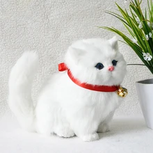 Simulation cat plush toys dolls kawaii sounding cats model Toy animals home decoration for children kids