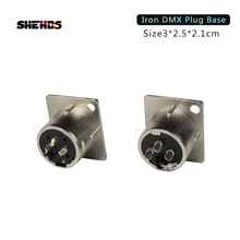 2 шт./лот Железный/пластиковый разъем DMX512 3 pin XLR сигнальная розетка панель адаптер Разъем для DMX кабель сценические огни DMX управление