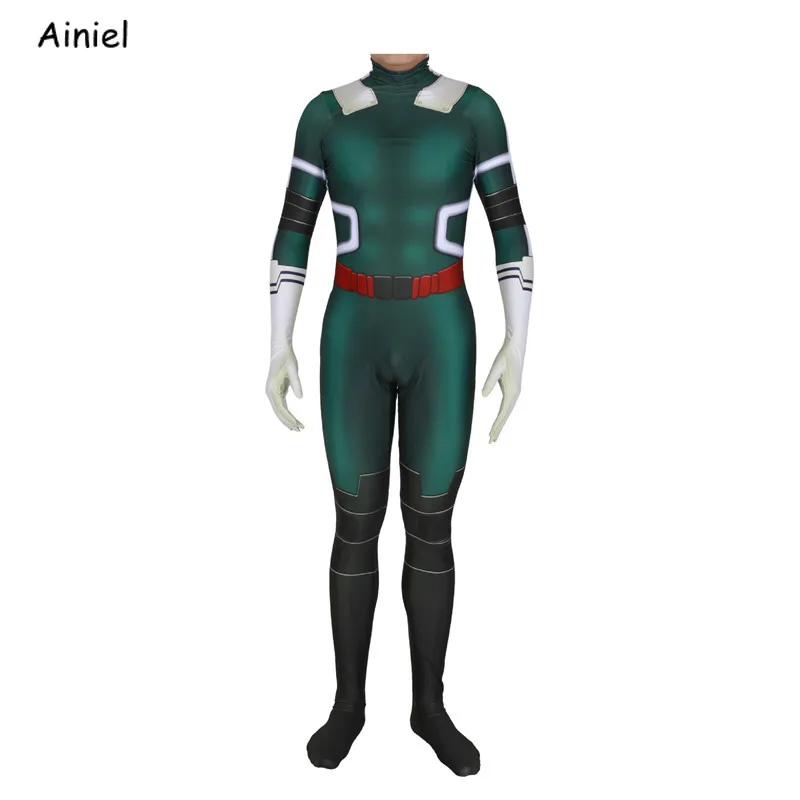 Аниме Мой герой Academy Косплей Midoriya Izuko Deku костюмы парик мужчины женщины zentai боди костюм костюмы на Хэллоуин для детей и взрослых