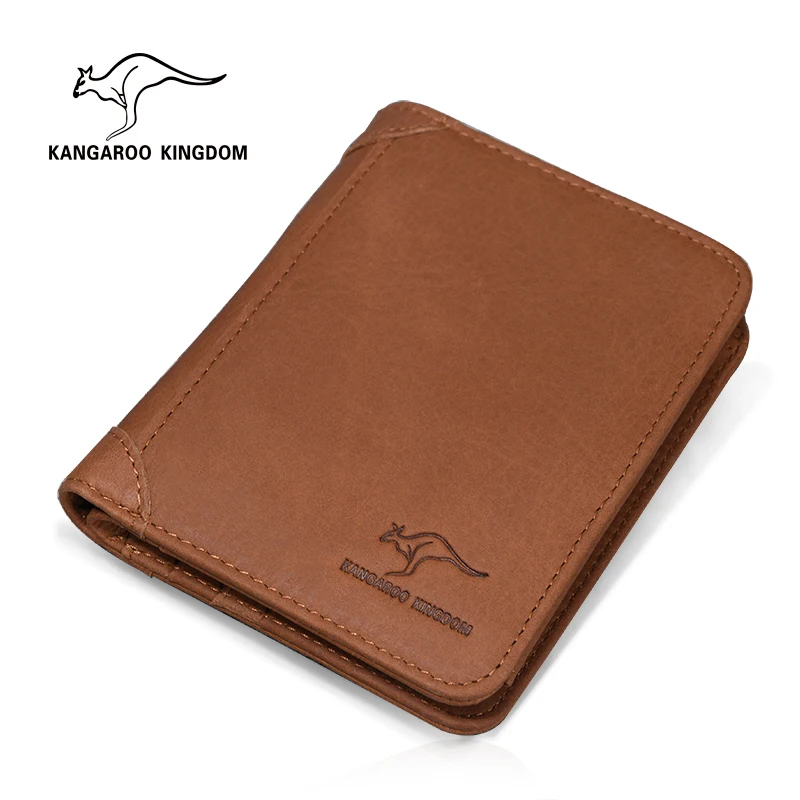 

Kangaroo Cow Leather Youth Retro Multi-card Position Men's Wallet