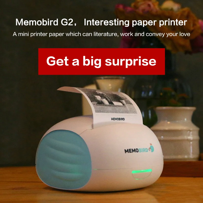 MEMOBIRD New Little Printer Wifi Portable Bluetooth Printing Barcode Wireless Pocket Thermal Printer Electronic Computer Office