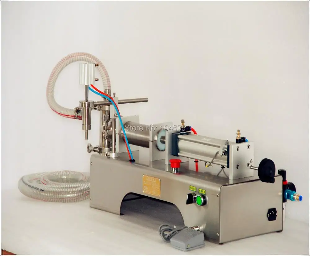 Полностью пневматический наполнитель жидкость или машина для наполнения пасты, пневматический, полуавтоматический наполнитель, одноголовый жидкий наполнитель 100-1000 мл