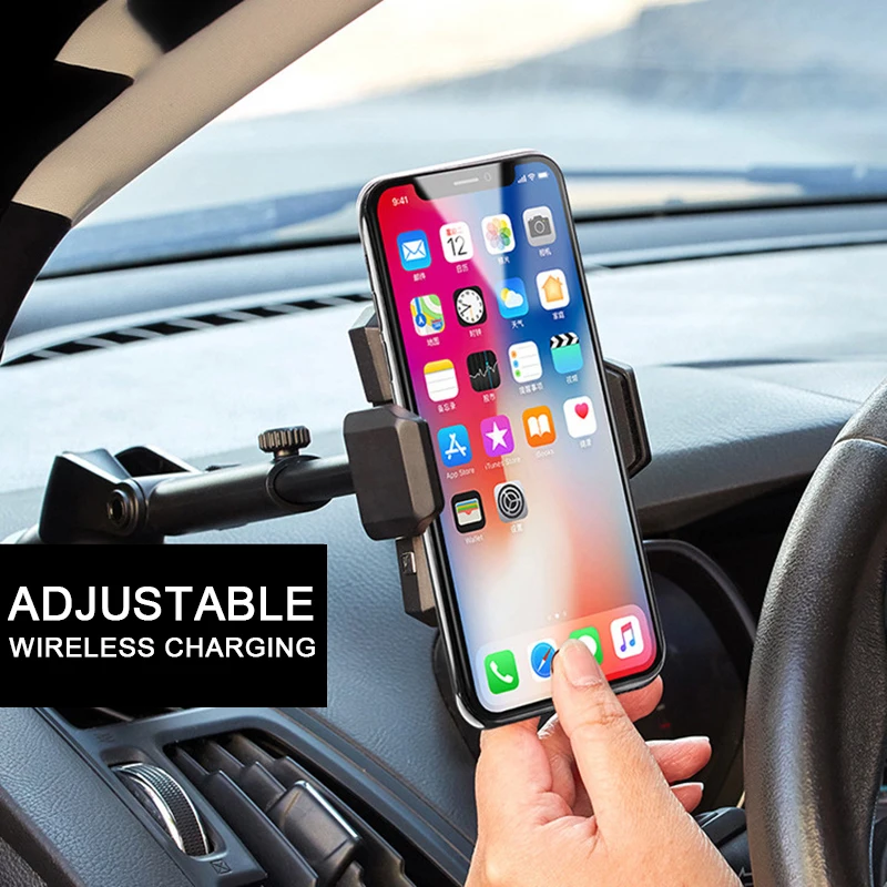 

Automatic Qi Wireless Charger For iPhone X 8 Plus Quick Charge Fast Wireless Charging Pad Car Holder Stand For Samsung S8 S9