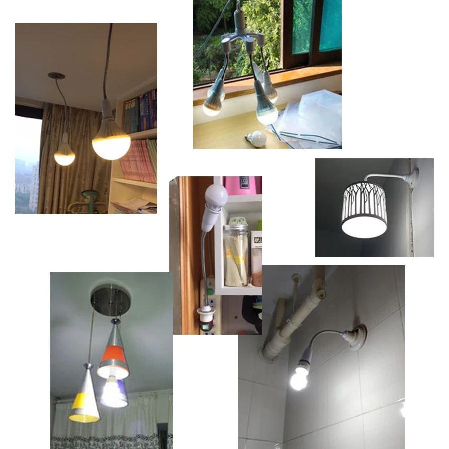 E27 to E27 Lengthen Lamp Base Lamp Holder Converter LED Light Base Socket Extension Adapter Screw 6/9/15/20/30/35/60cm lamp bulb holder lamp holder lamp base lamp socket extender socket converter led lamp base lamp socket adapter