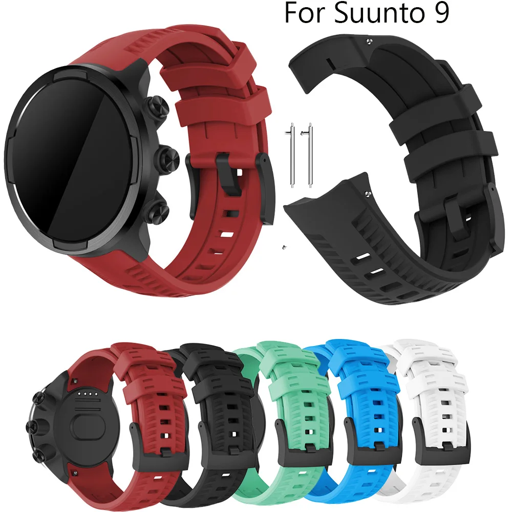 

Sport Silicone Replacement WatchBand Wrist Strap Bracelet for Suunto 9/9 Brao/Spartan Sport Wrist HR Baro/sport baro Wristband