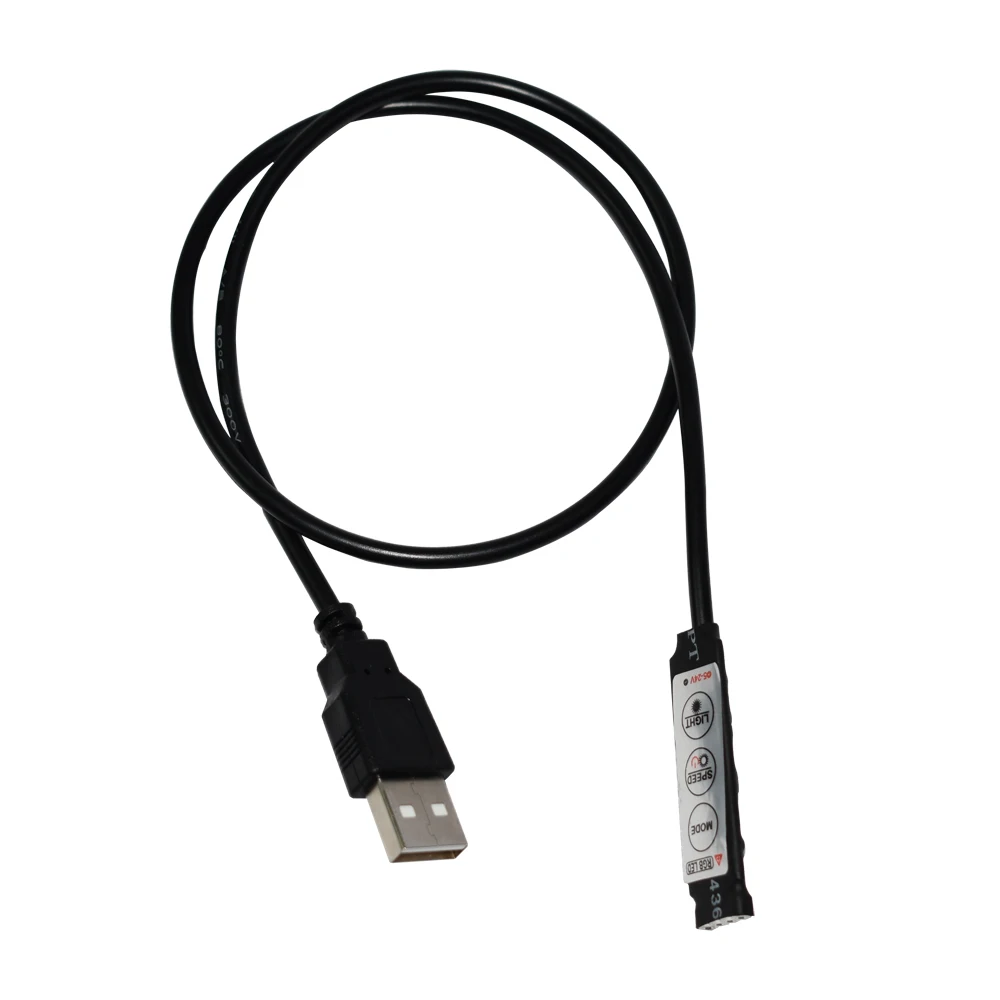 

USB plug 4-pin connector DC5-24V connector cable 50CM LED lamp with control line 3 buttons 4-pin switch cable