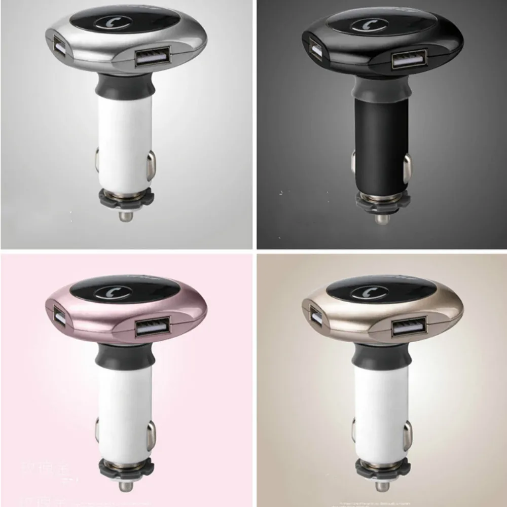 Car mp3 Bluetooth music player car dual USB charging socket one button hands-free FM transmitter | Электроника