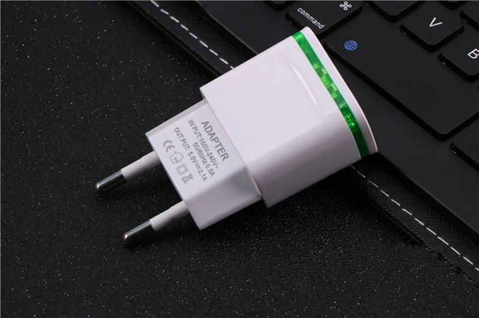 XEDAIN по стандартам ЕС/США штекер 2 Порты светодиодный светильник USB Зарядное устройство 5V 2.1A сетевой адаптер мобильный телефон Micro USB разъем для зарядки и синхронизации данных для iPhone samsung Xiaomi