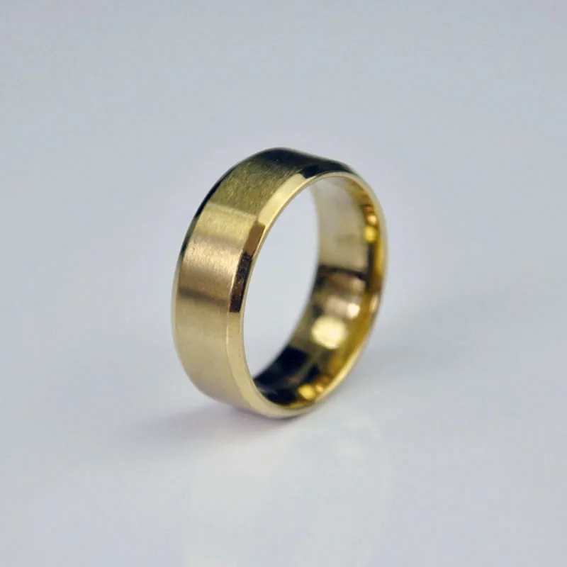 

Gold Stainless Steel Men Ring Women Rings Jewelry LR4142