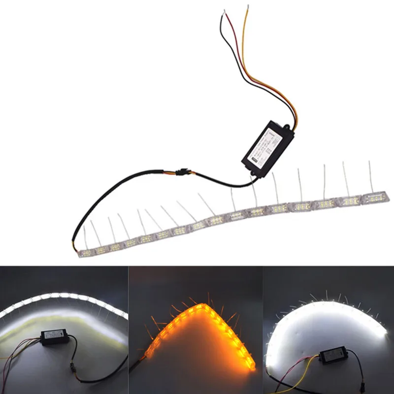 

New Car LED Reversing Light Set 2 Color 144 Leds Decorative Turn Signal Lights CSL2018
