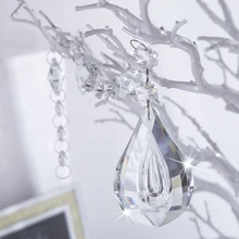 H& D кристально чистое стекло, снежинка, бусины, цепочка, гирлянда, люстра, призма, подвесное рождественское свадебное украшение(Clear-Loquat