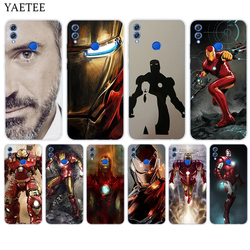 

Silicone Phone Back Case For Huawei Honor 9 8 10 lite 7X 6A 6X 6C Pro 8X Play 9i 9N 7S 8C 7A Pro Cover Cool iron man tony stark