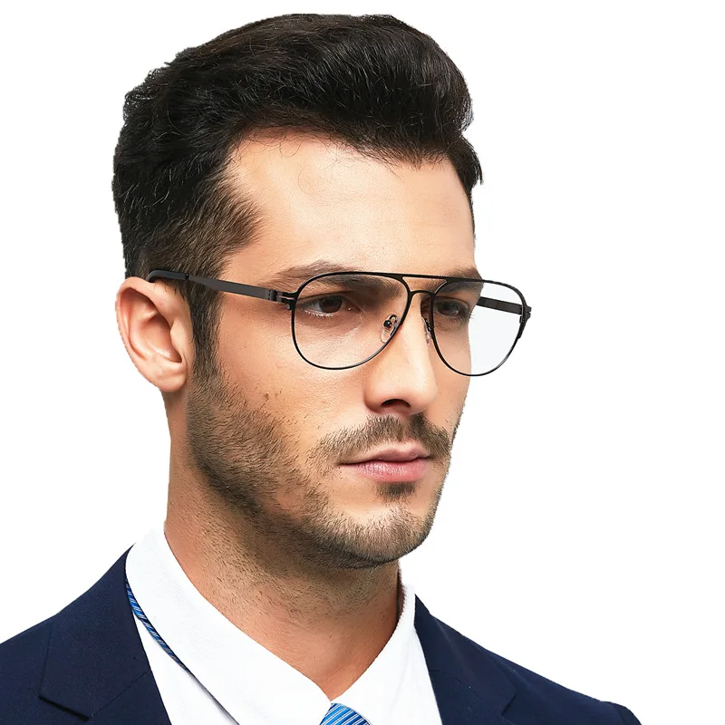 New Men's Eyeglasses Frame Is Light  Alloy  Prescription Glasses  Myopia  Anti Blue Light Computer Glasses  Fashion Designer