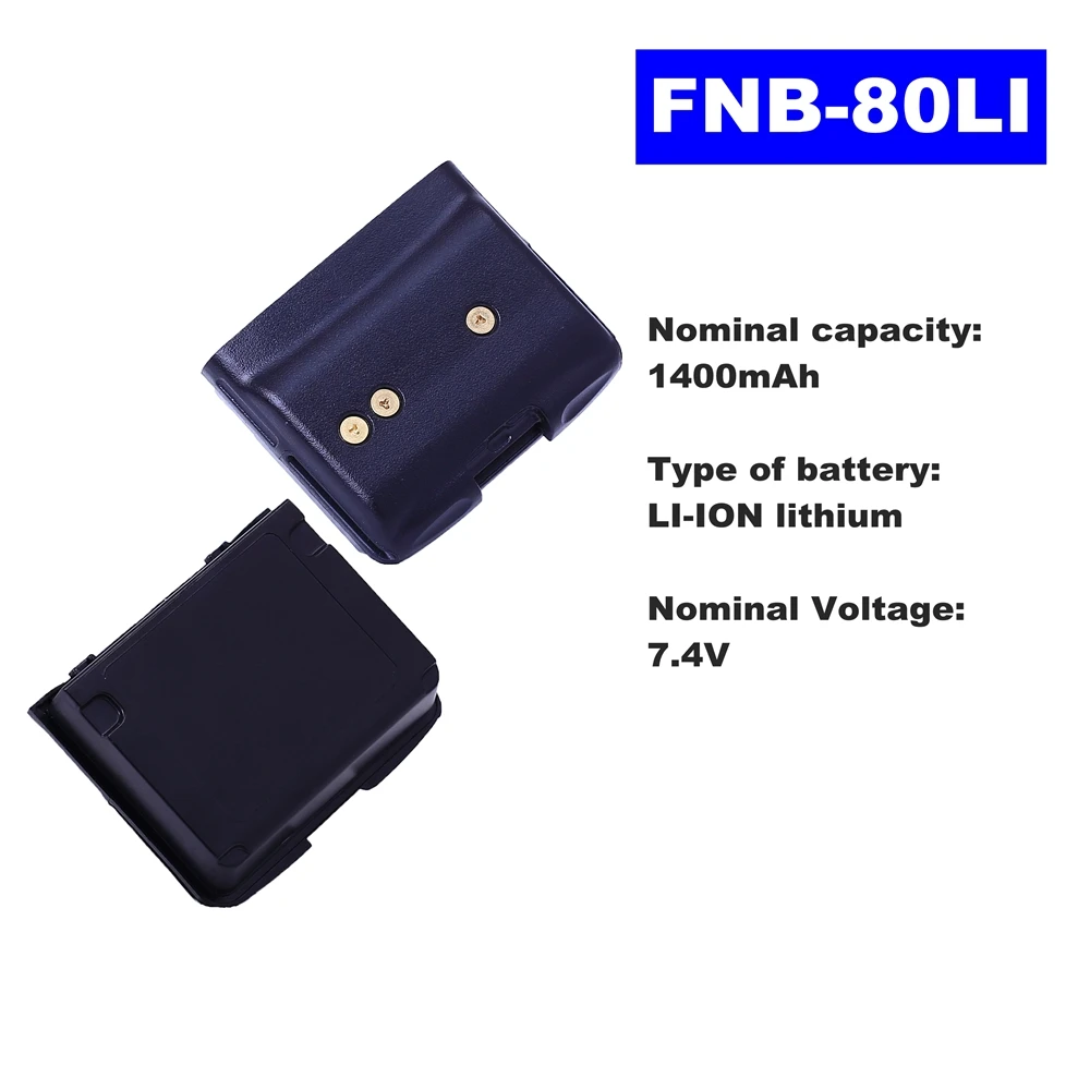 7.4V 1400mAh LI-ION Radio Battery FNB-80LI For Yaesu Walkie Talkie VX-7R/VX-6R Two Way Radio for yaesu battery pack walkie talkie vx 5r vx 6r vx 7r fba 23 battery case vx 710 support 2 aa alkaline battery case bags