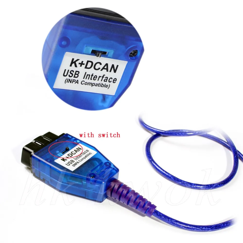Ediabas K+ USB Интерфейс FT232RL чип для bmw OBD Может Сканер диагностический кабель включен Великобритании INPA DIS SSS NCS кодирования