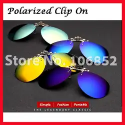 Бесплатная доставка 10 шт. C025 Очки солнцезащитных очков Солнцезащитные очки для женщин глаз Очки Поляризационные Клип на зеленый серый
