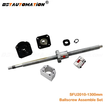 

ball screw sfu2010 1300mm with DSG20 Ballnut Housing Bracket FK15 FF15 end support block 8mm Motor Shaft coupling for CNC router